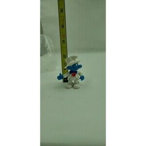 The Smurfs ~ Groom Smurf in White Suit Weddin #20413 Schleich Peyo 1991 230719A2